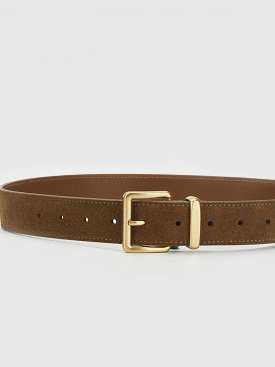 Ceinture en Daim à Boucle Dorée