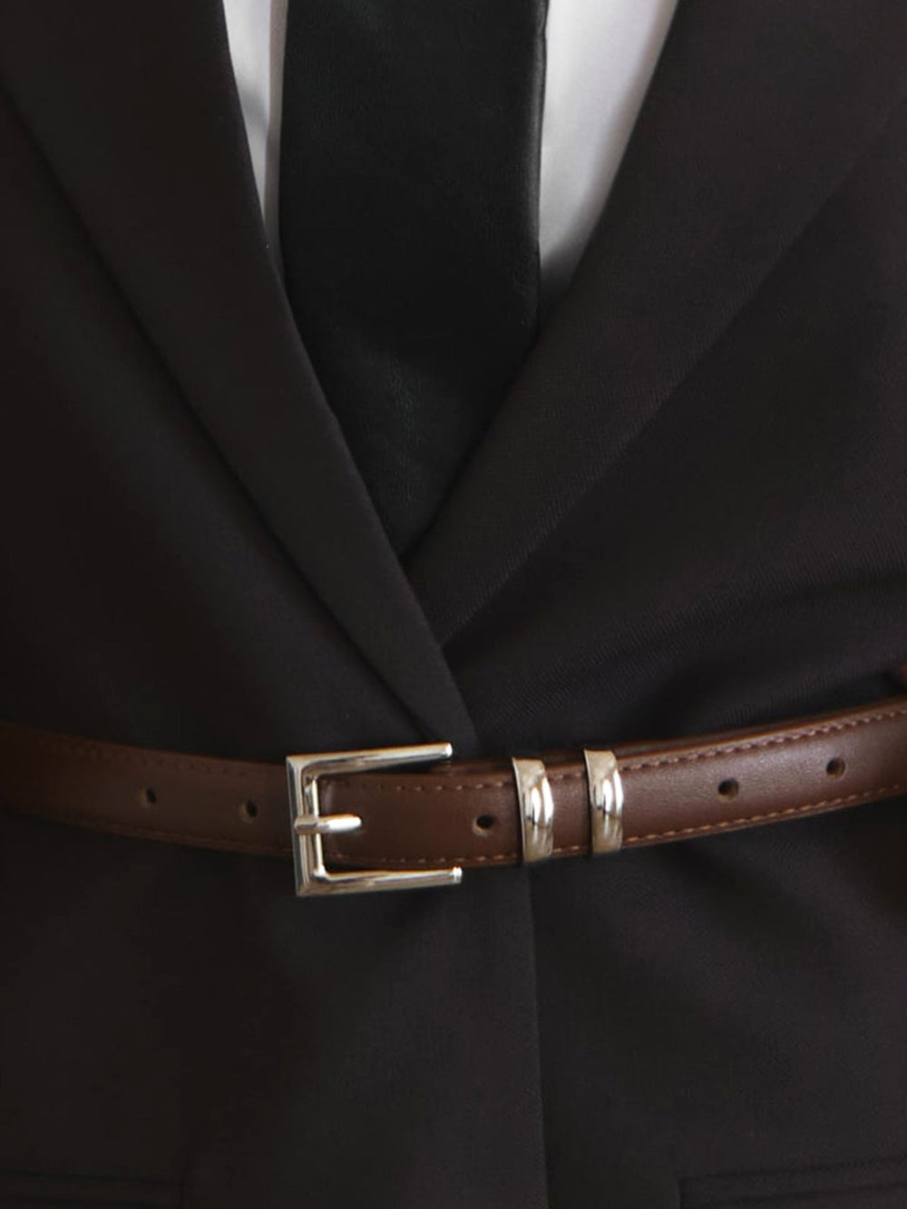 Ceinture Étroite Vintage Boucle Souple