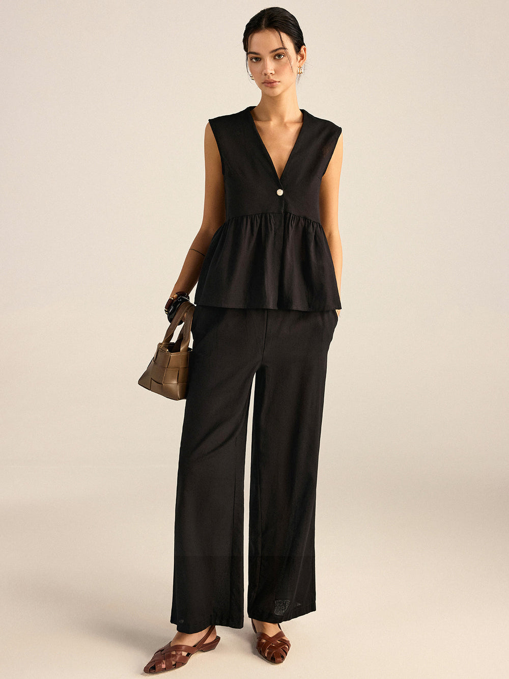 Ensemble Jupe-Culotte à Volants