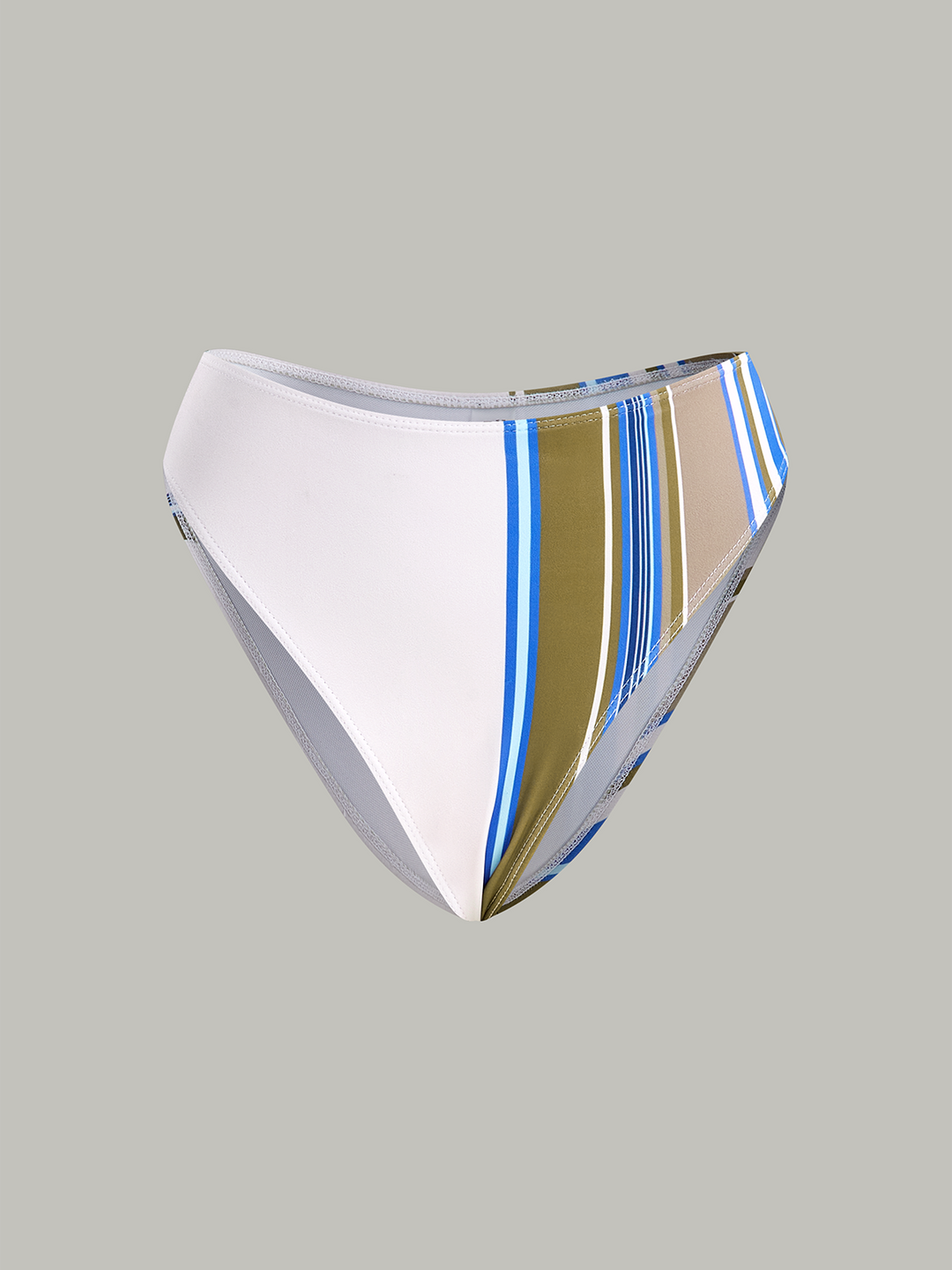 Bas de bikini rayé color-block