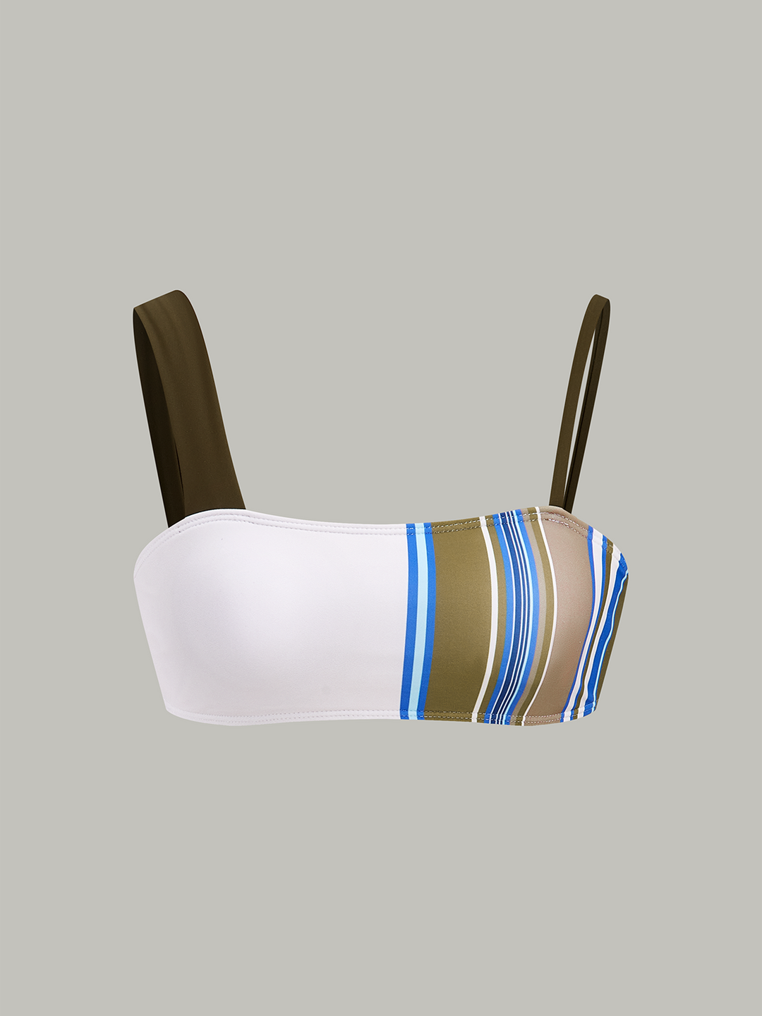 Haut de bikini rayé color-block
