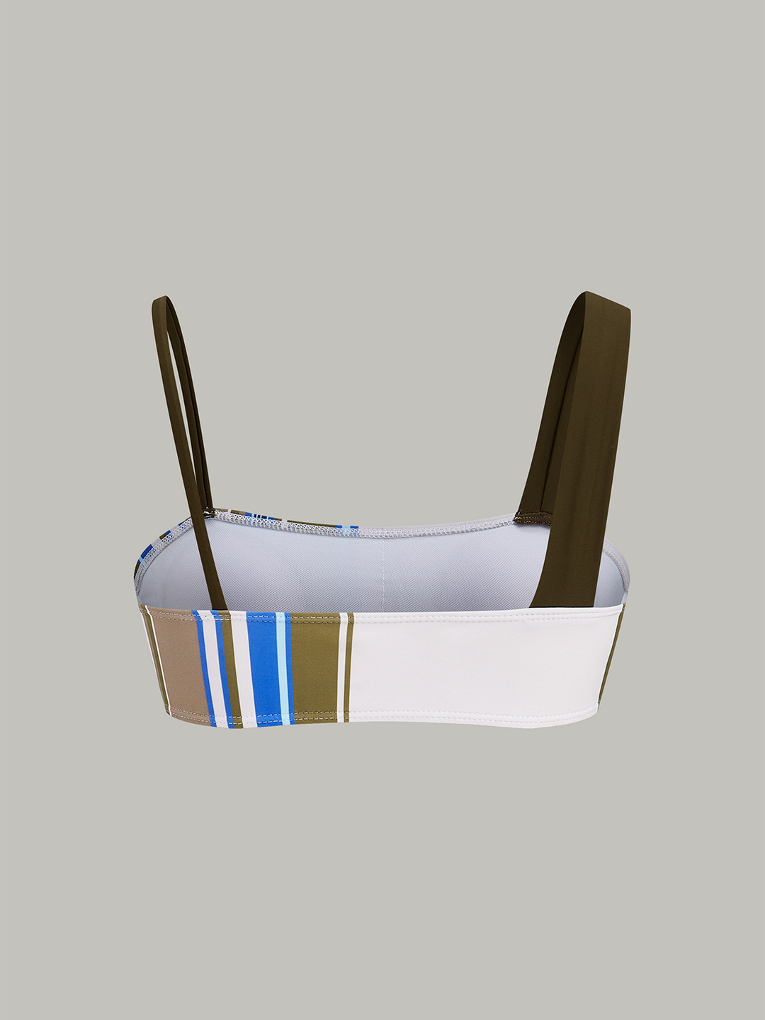Haut de bikini rayé color-block