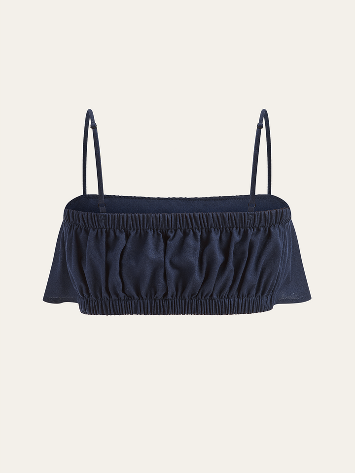 Ensemble pantalon ample et haut camisole à volants