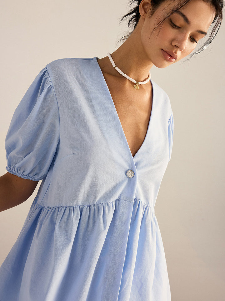 Ensemble Haut Peplum et Pantalon en Coton