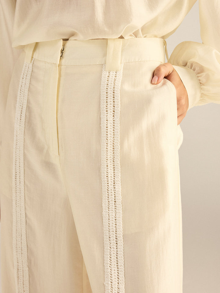 Pantalon large en Tencel au crochet