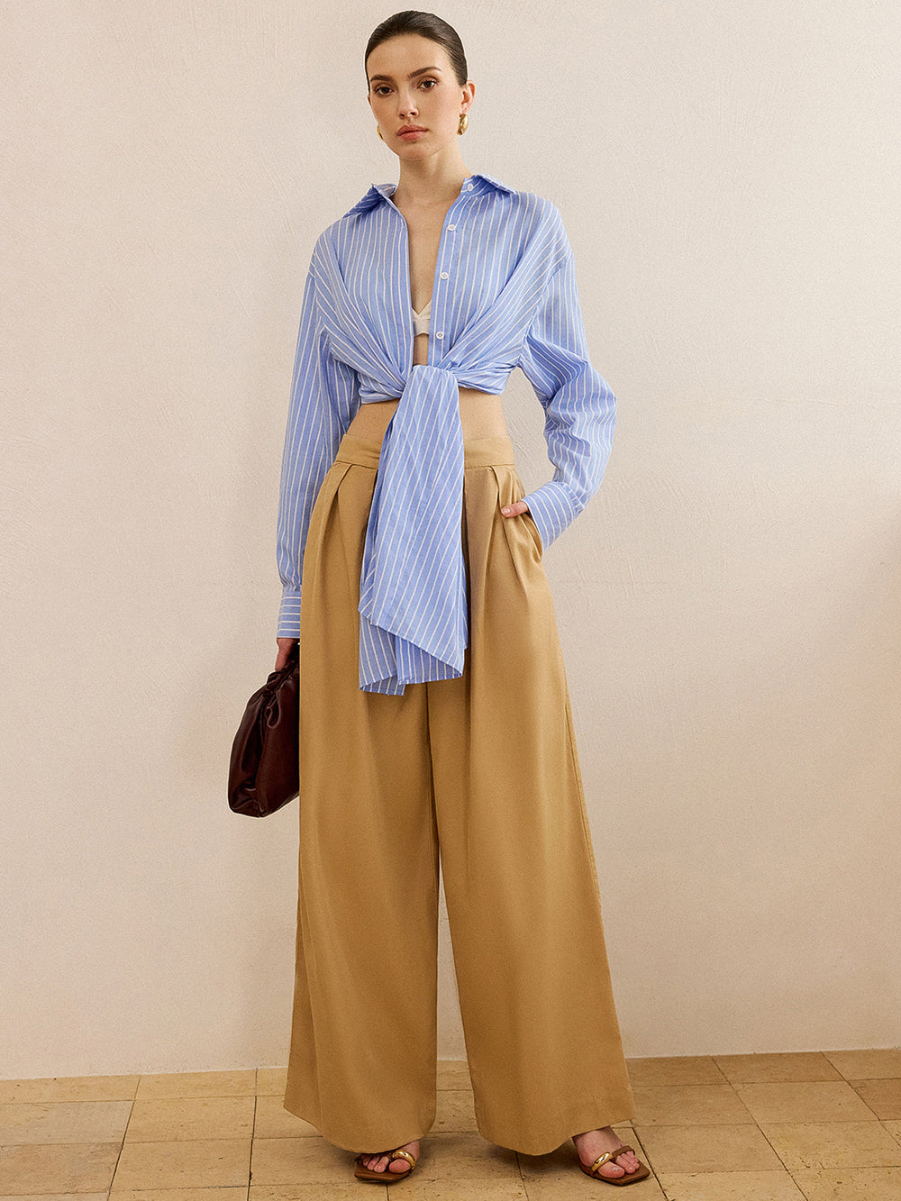 Chemise Nouée Rayée Oversized