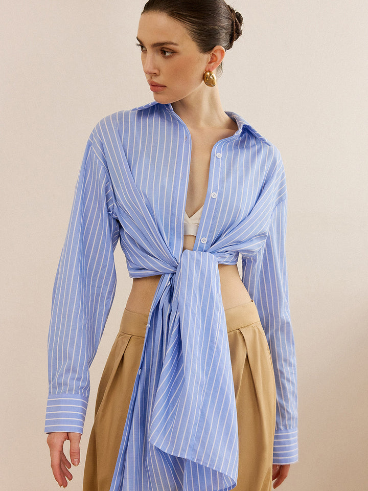 Chemise Nouée Rayée Oversized