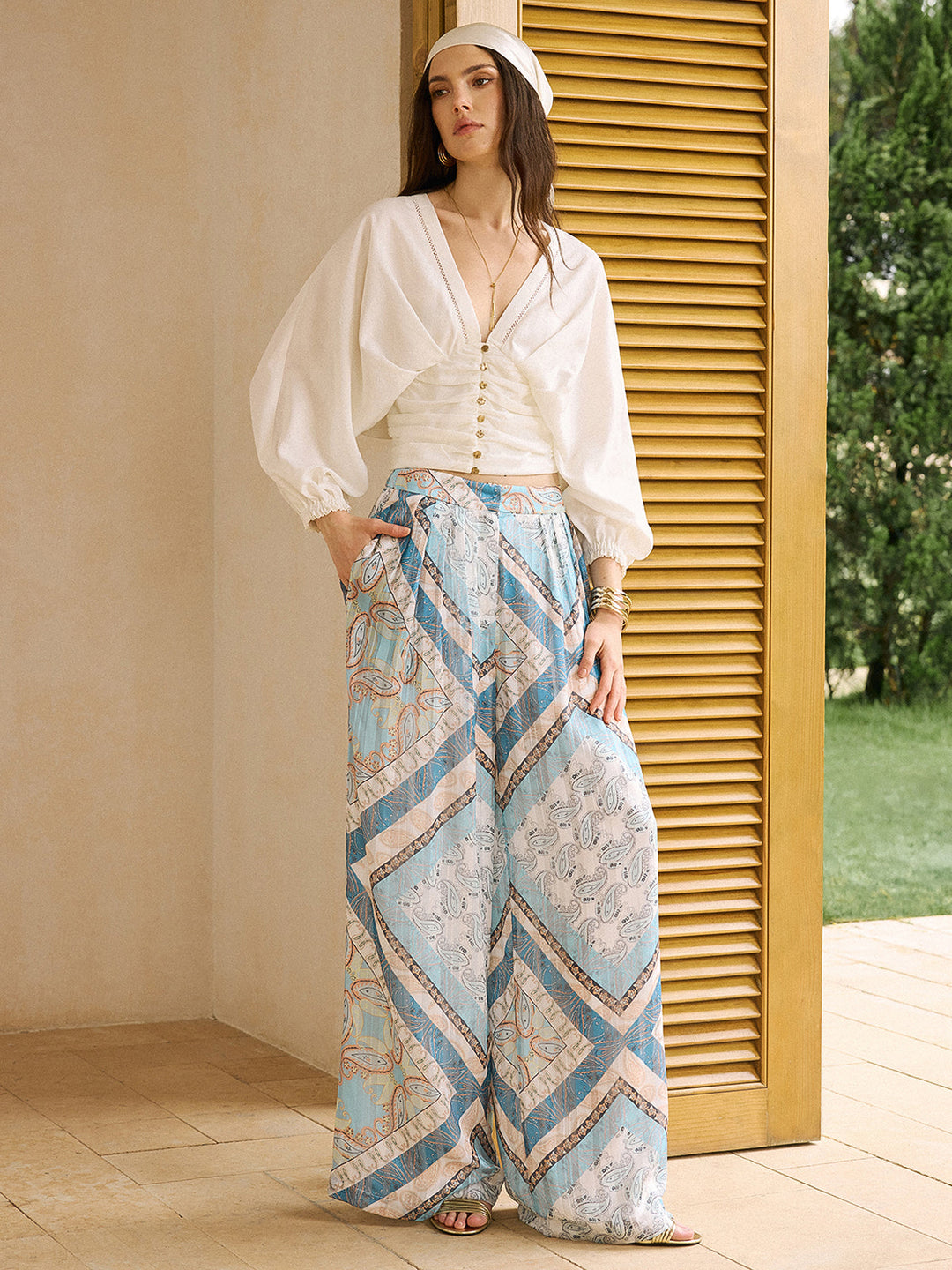 Pantalons Larges Imprimés Bohème