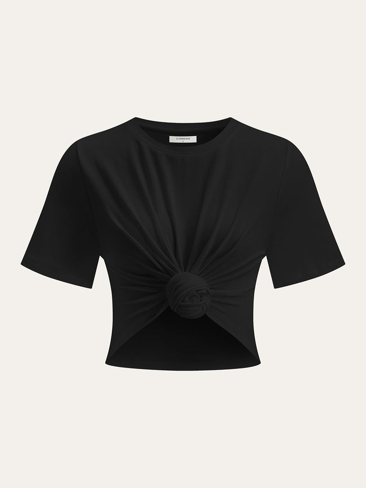 T-Shirt Court à Nœud
