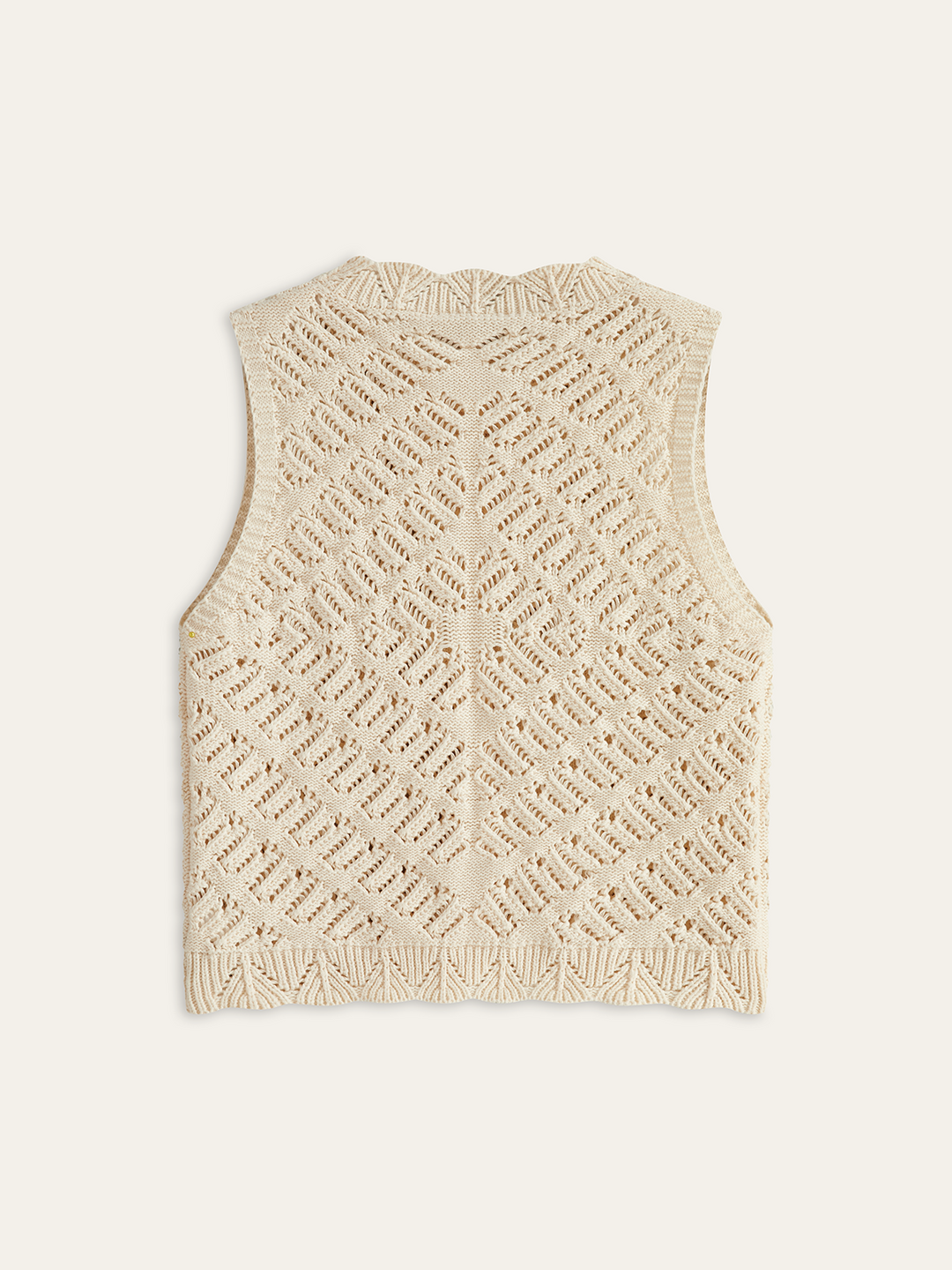 Cardigan sans manches en tricot avec fermeture boutonnée