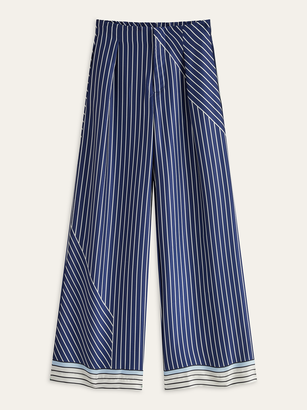 Pantalon à rayures asymétriques