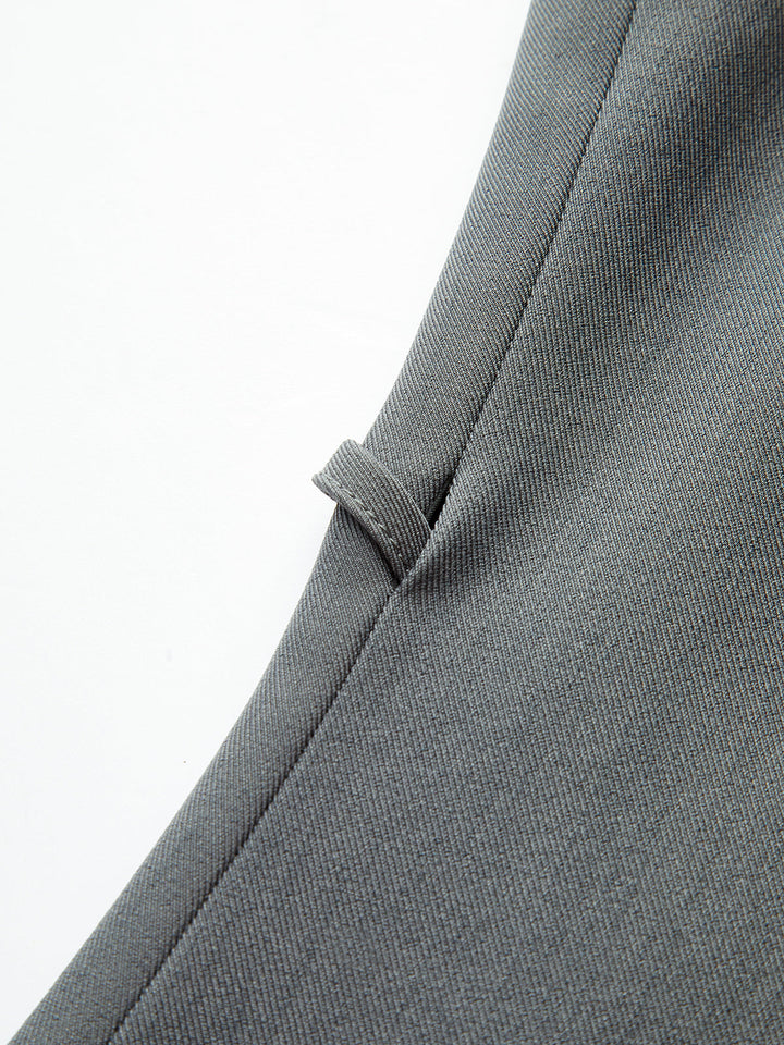 Gilet V-Neck Métallique avec Ceinture et Liens au Dos