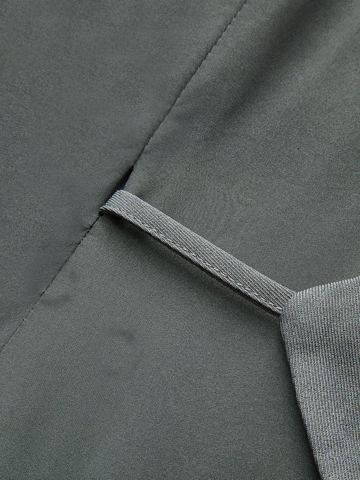 Gilet V-Neck Métallique avec Ceinture et Liens au Dos
