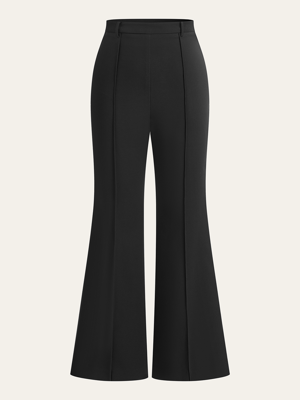 Pantalons Évasés Stretch avec Coutures Avant