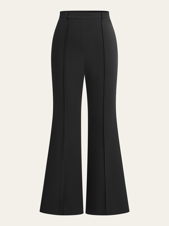 Pantalons Évasés Stretch avec Coutures Avant