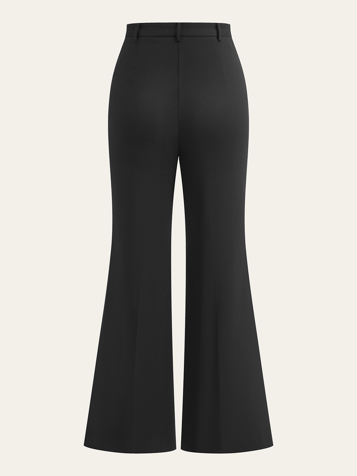 Pantalons Évasés Stretch avec Coutures Avant