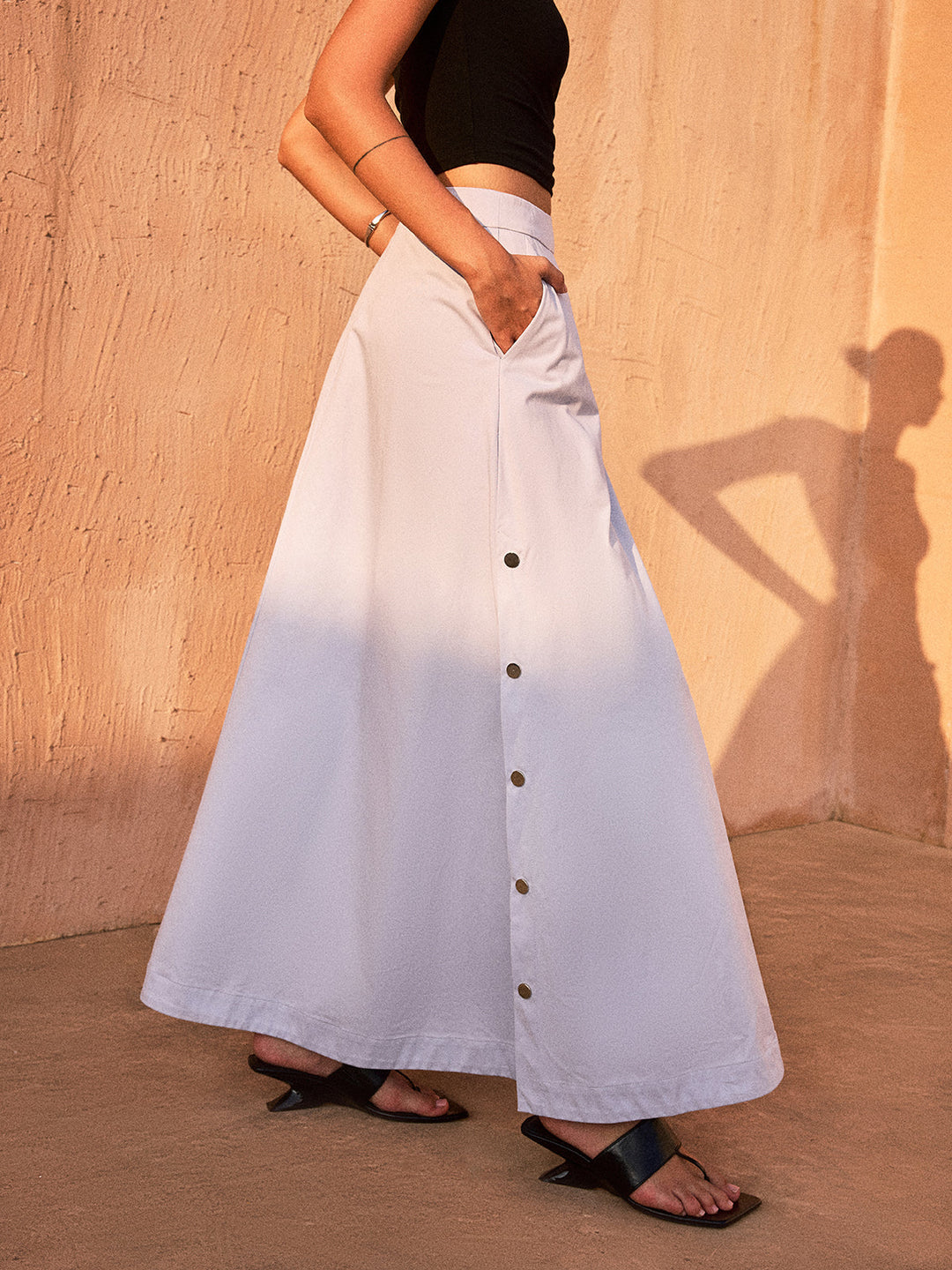 Jupe Maxi Boutonnée