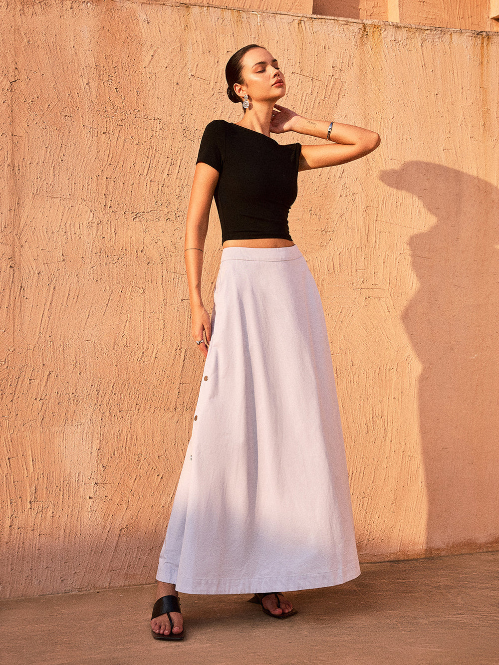 Jupe Maxi Boutonnée