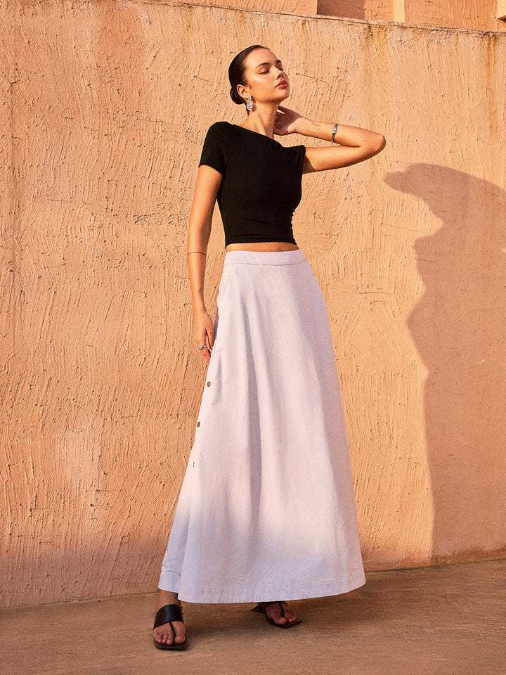 Jupe Maxi Boutonnée