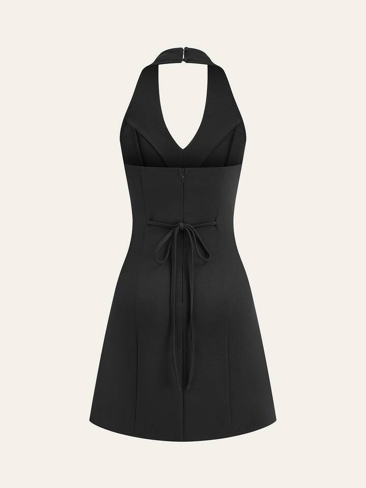 Robe Patte de Boutonnage en Métal