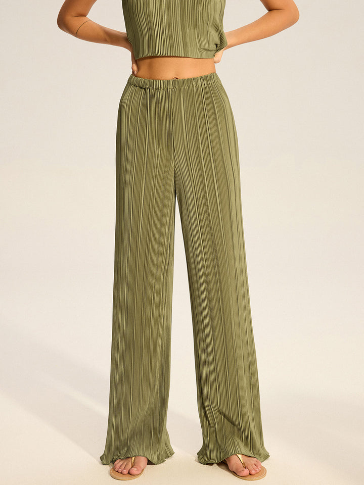 Ensemble Haut Plissé et Pantalon Large