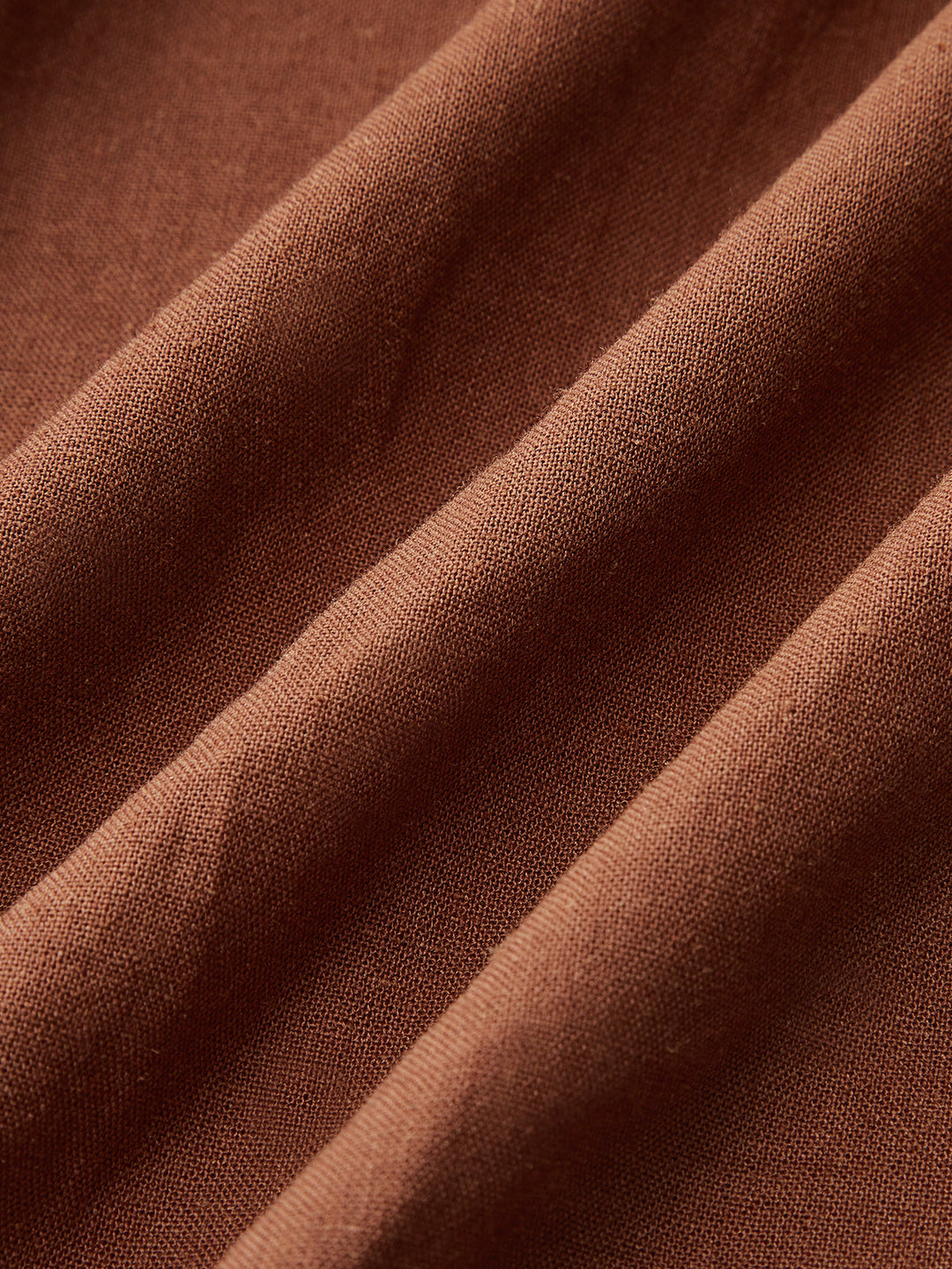 Robe Plissée à Col Orné