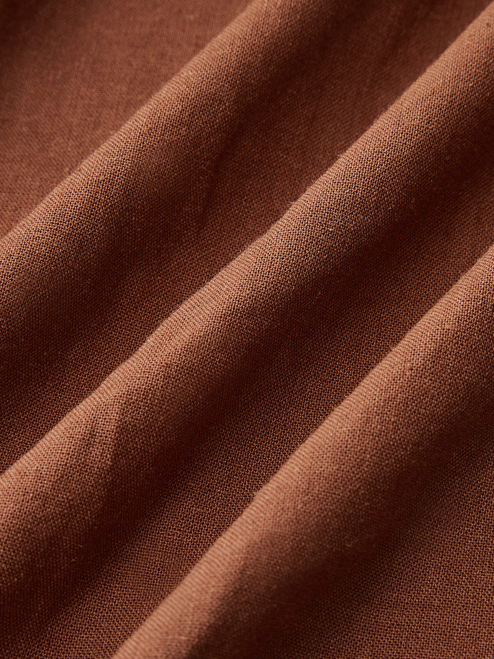 Robe Plissée à Col Orné