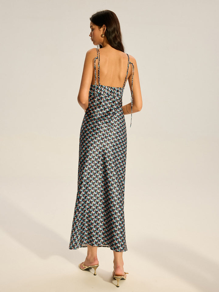 Robe Longue Vintage à Bretelles Spaghetti