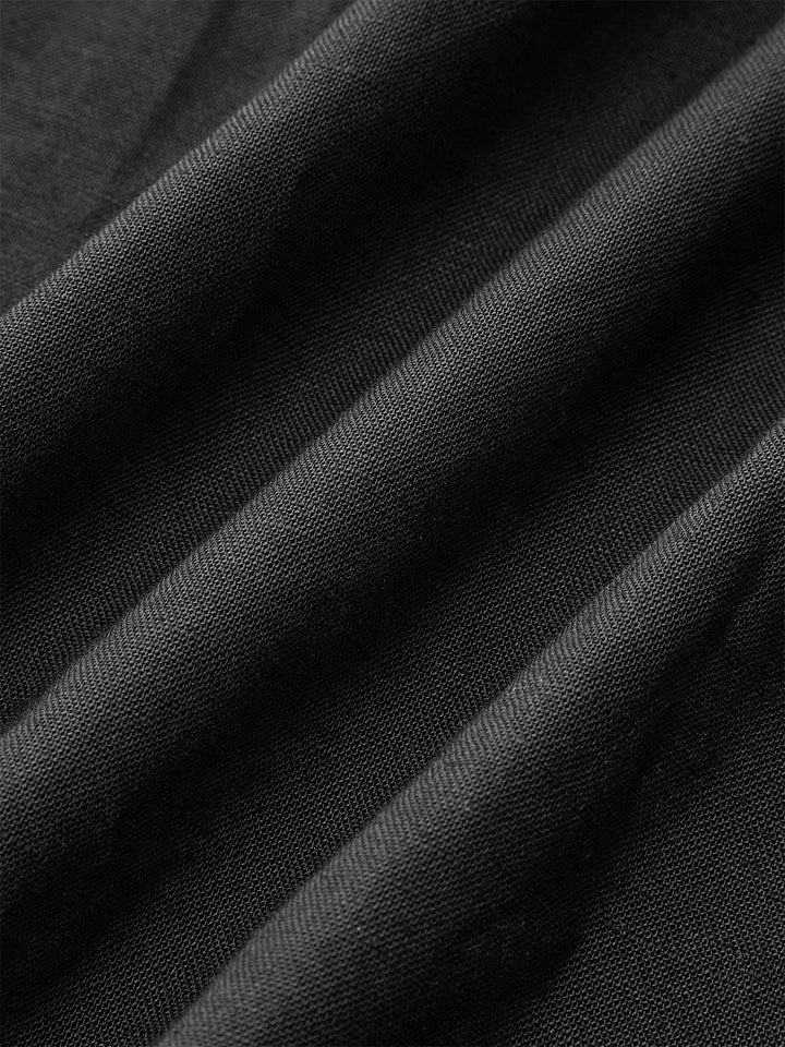 Robe Maxi à Garniture Contrastante