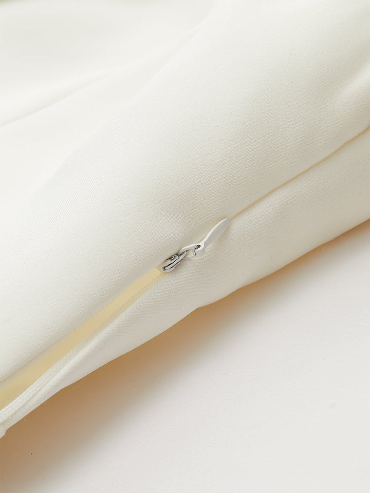 Gilet Blazer Court à Épaules Larges et Taille Cintrée