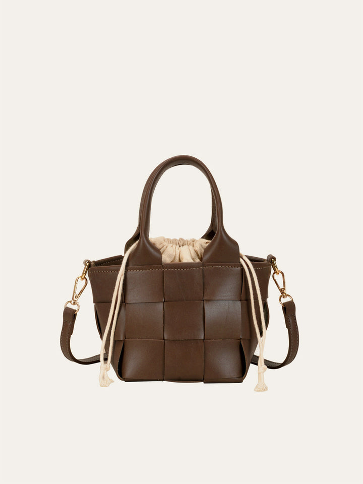 Sac Cabas En Similicuir Tressé