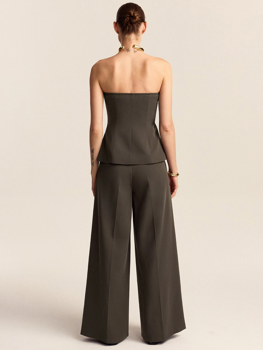 Ensemble Haut Sans Bretelles et Pantalon Large