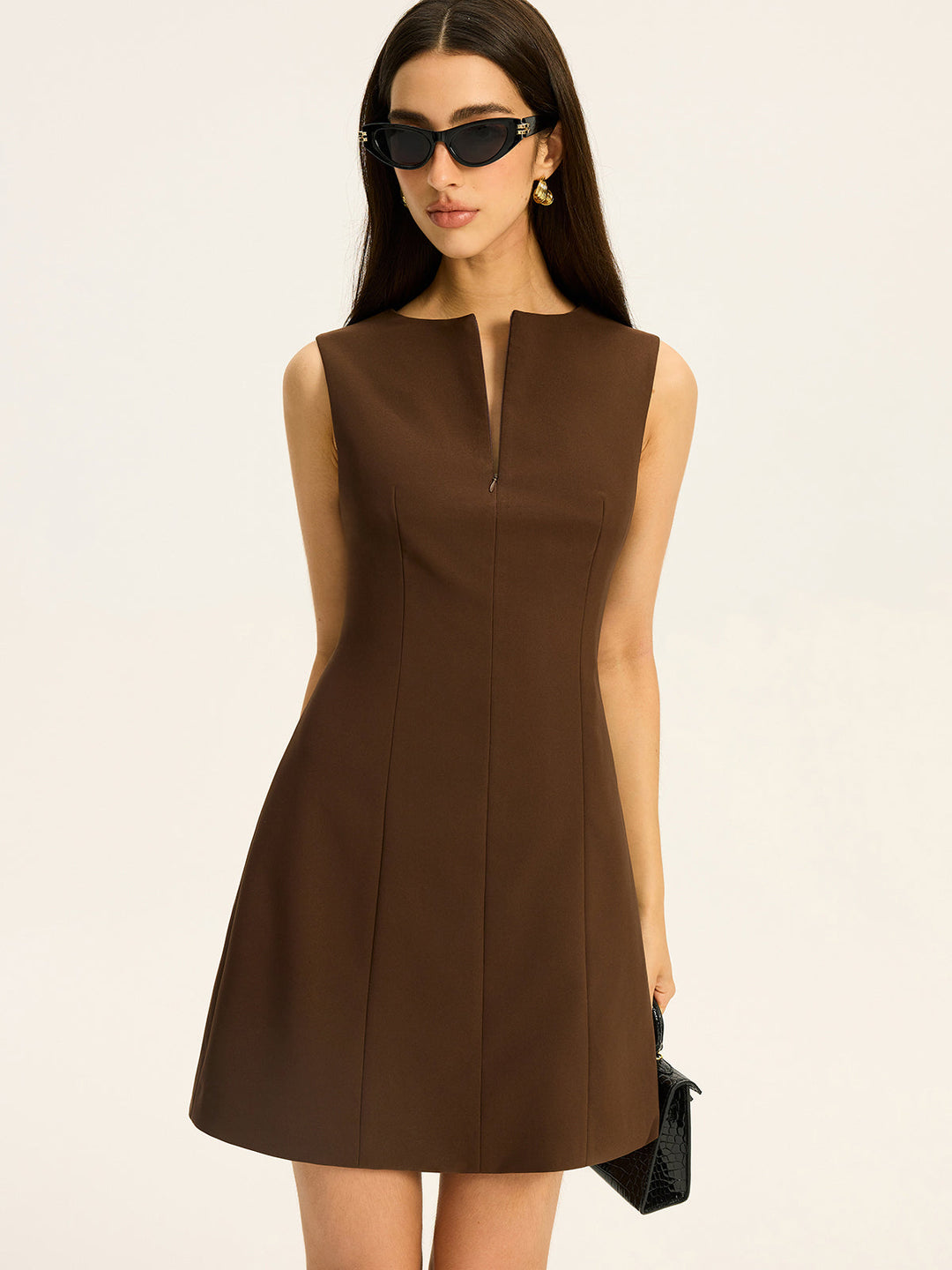 Mini Robe à Col Zippé