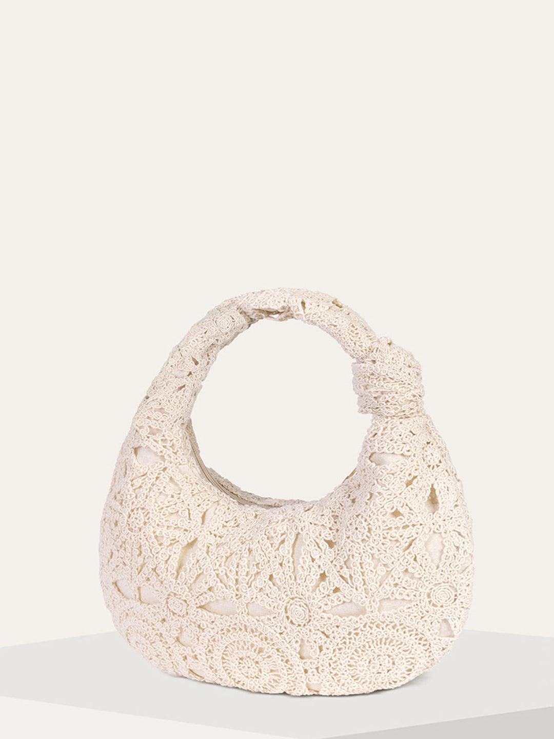 Sac à bandoulière noué au crochet