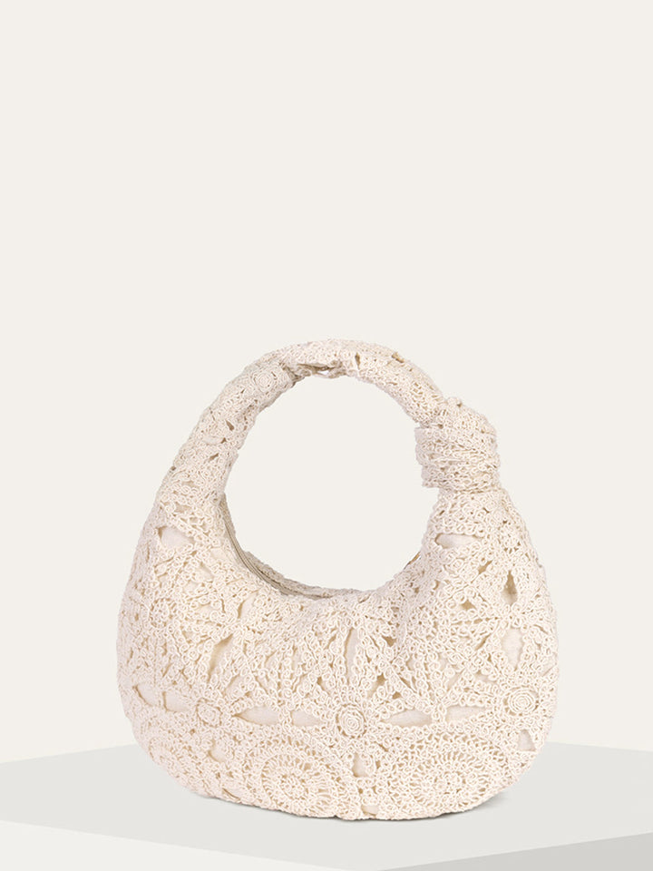 Sac à bandoulière noué au crochet