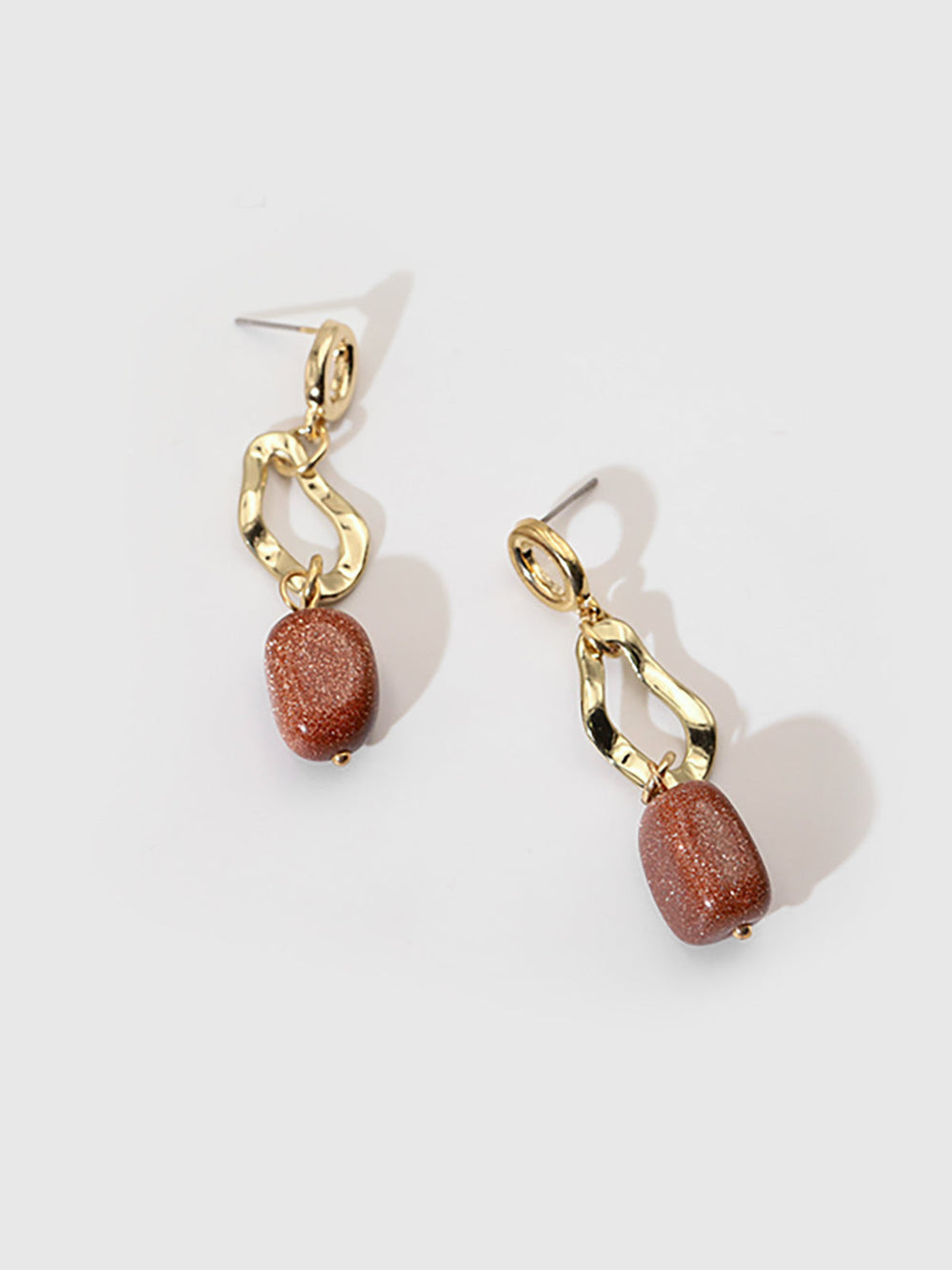 Boucles d'oreilles pendantes en pierre