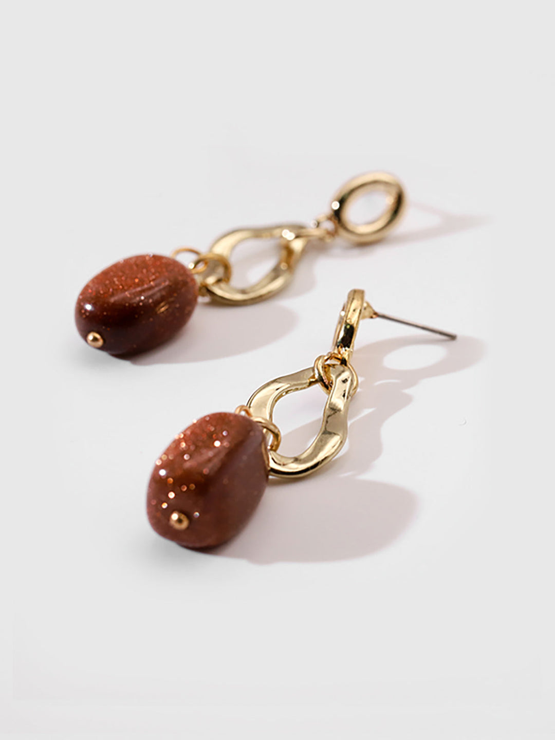 Boucles d'oreilles pendantes en pierre