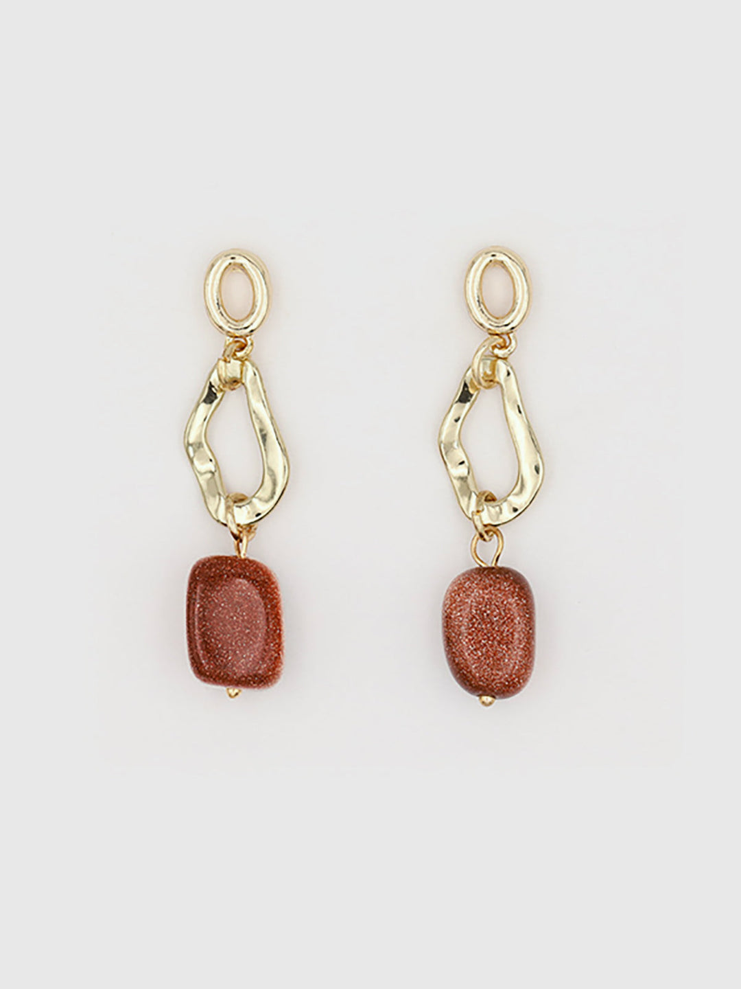 Boucles d'oreilles pendantes en pierre