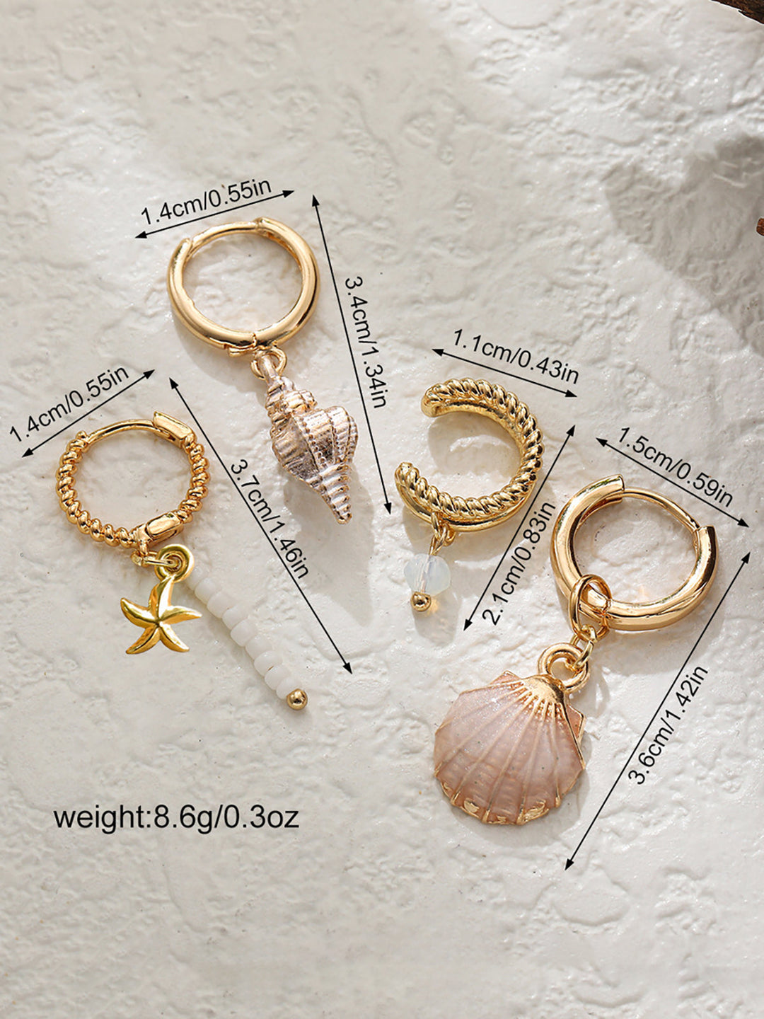Ensemble de boucles d'oreilles Marine Charm