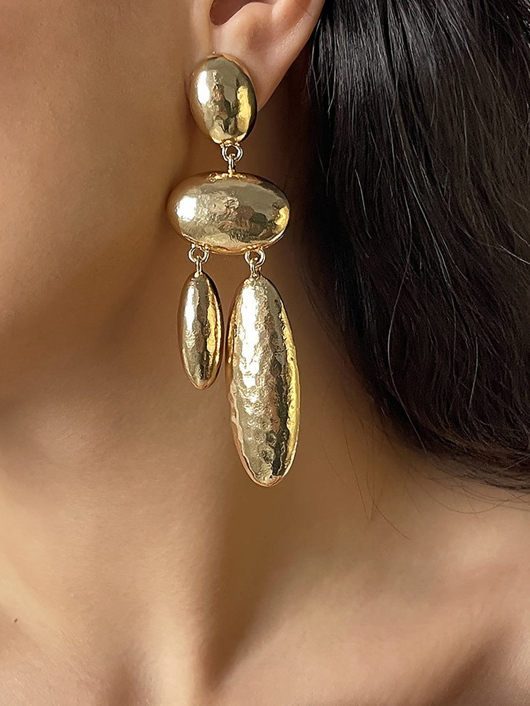 Longues Boucles d'Oreilles Géométriques Alliage