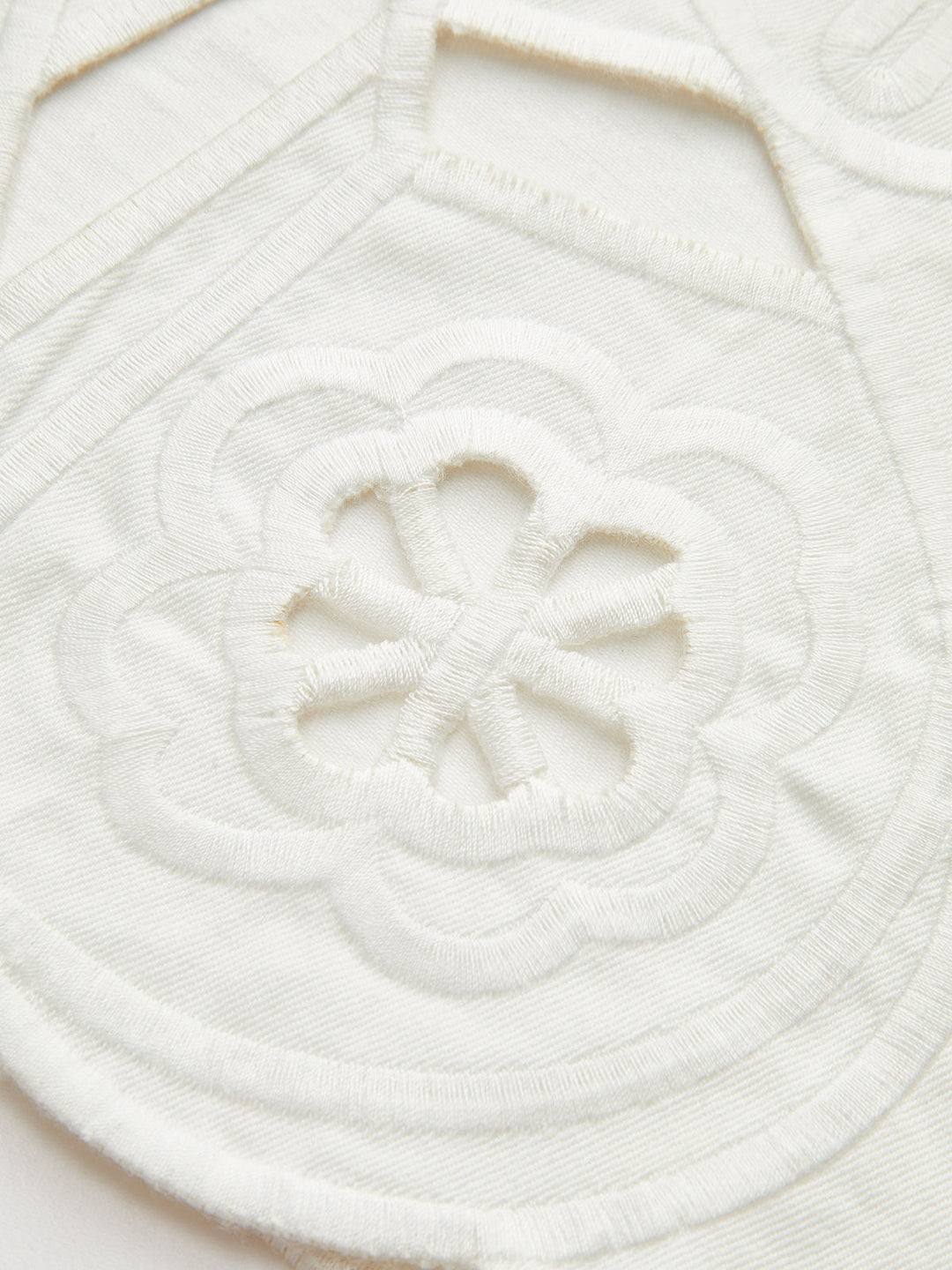Pantalons Évasés en Coton Brodé