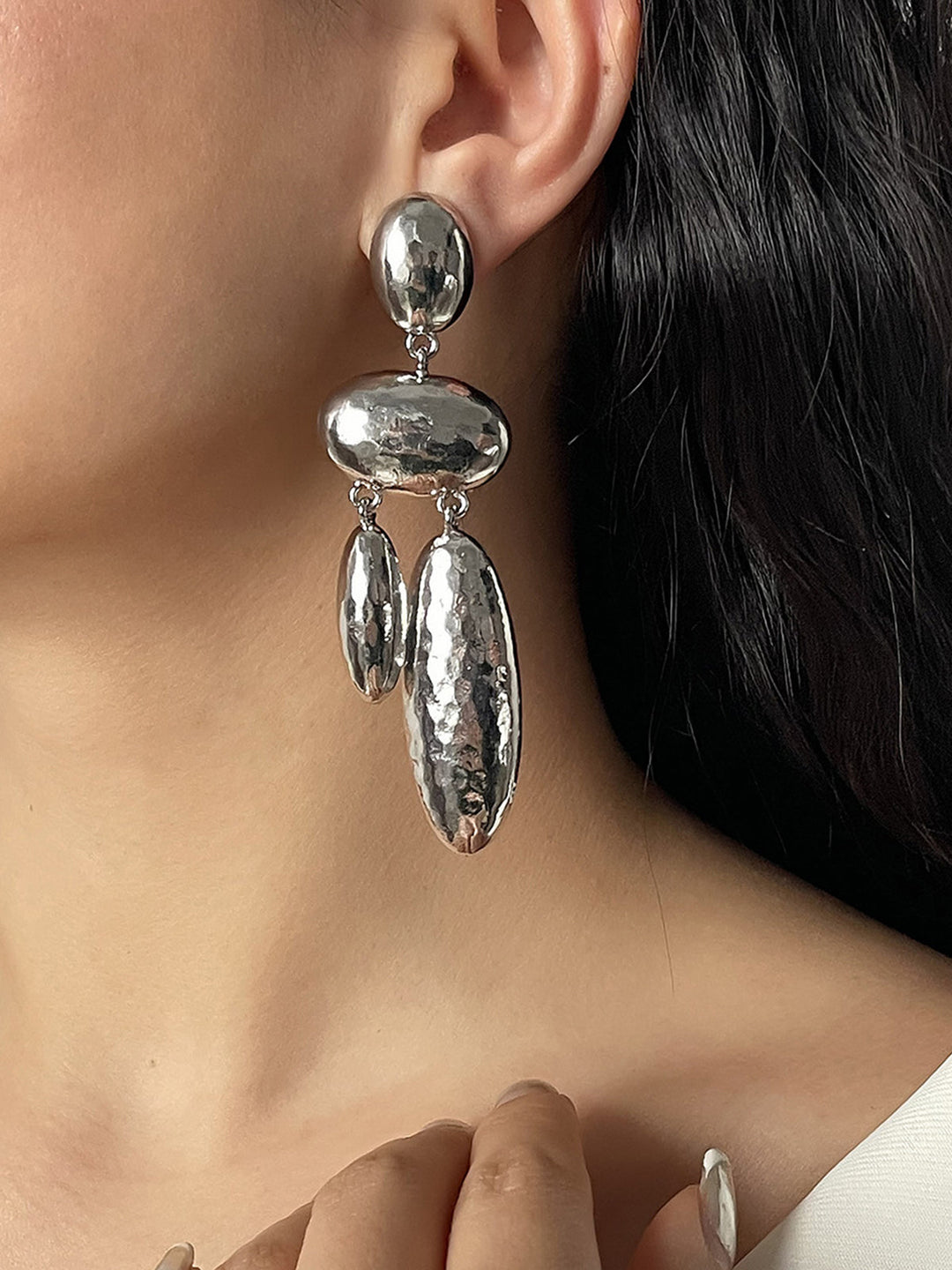 Longues Boucles d'Oreilles Géométriques Alliage