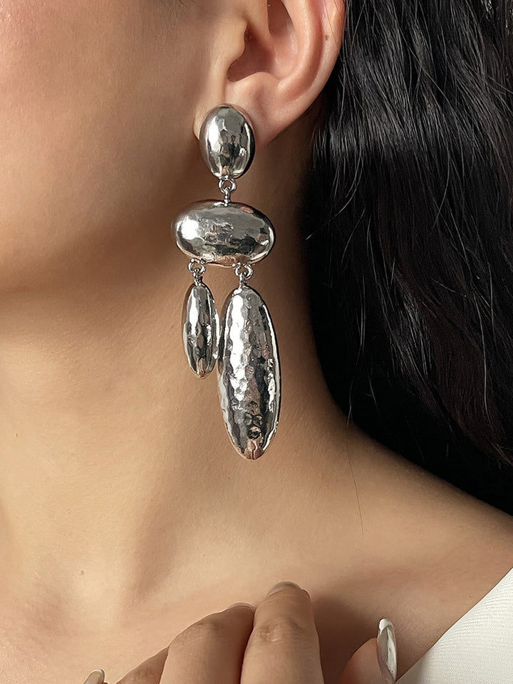 Longues Boucles d'Oreilles Géométriques Alliage