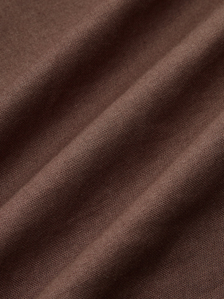 Robe Chemise Plissée à Boutons Devant