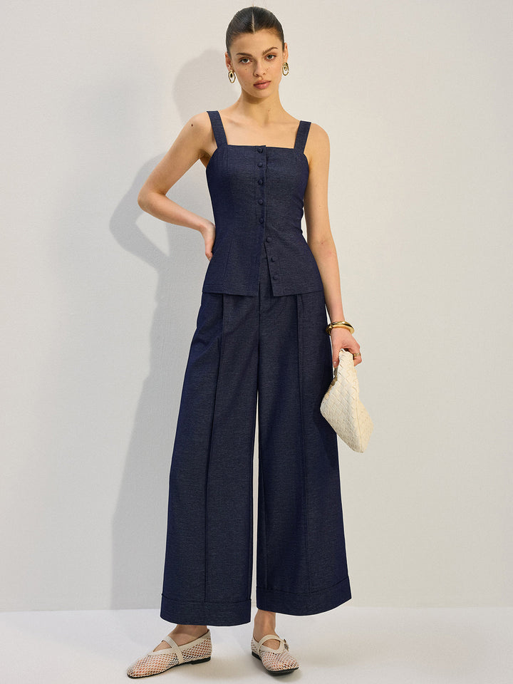 Pantalon large en denim