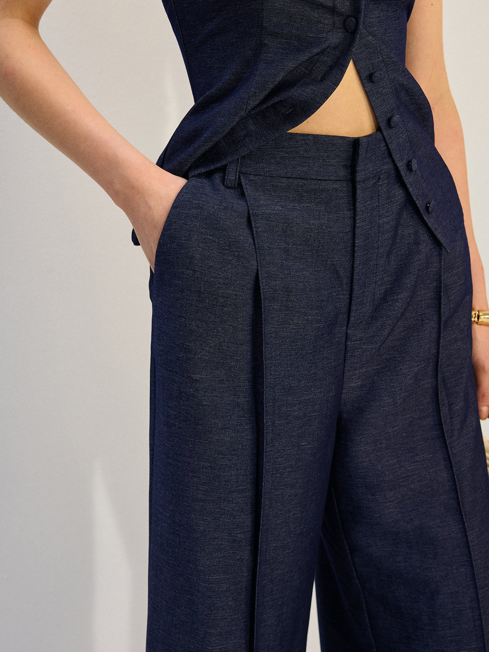 Pantalon large en denim
