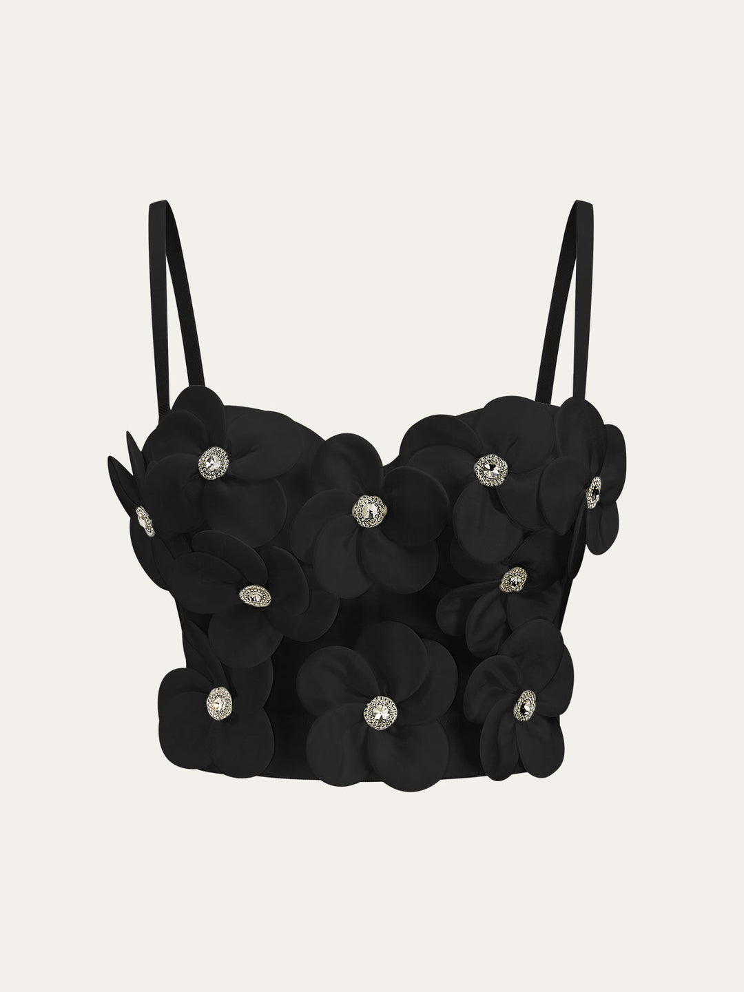 Corset à ornements floraux 3D