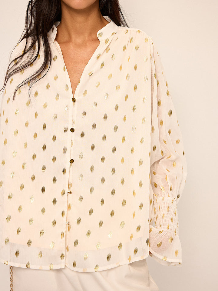 Chemise en mousseline à pois
