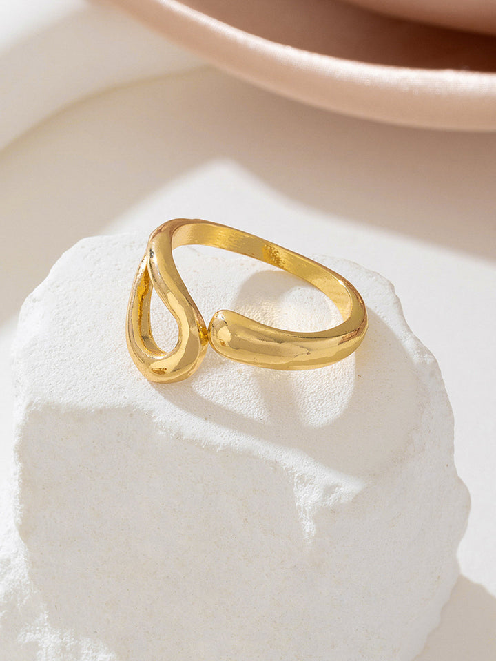 Ensemble Bague Or Asymétrique et Bracelet Manchette