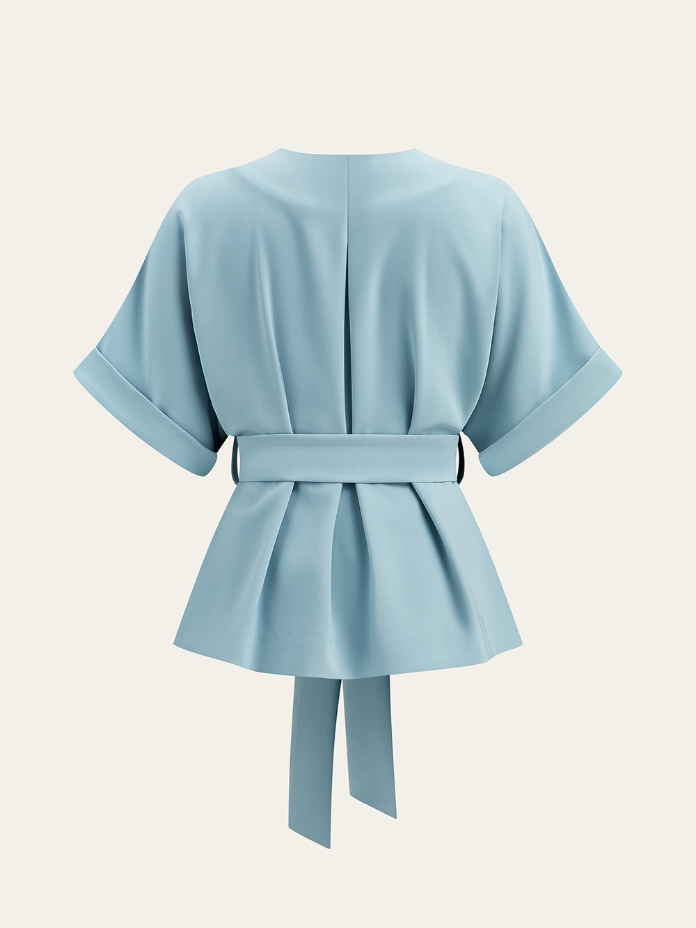 Blouse Cache-Cœur Ceinturée